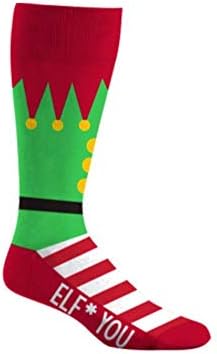 Men's Ugly Christmas Holiday Printed Crew Socks