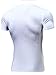 Lavento Men's Cool Dry Compression Shirts V-neck Short-sleeve Workout T-Shirts (1 Pack-V neck White,X-Large)