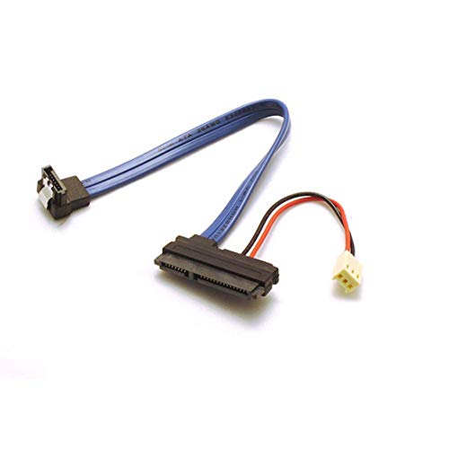 22 Pin SATA Cable with 3 Pin Power and Right Angle Latching SATA