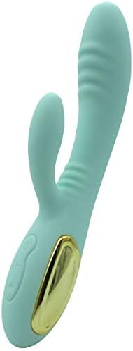Handheld Plantar Massage Silicone Messager with Rapid USB Charging Cable Portable Bike Packing Pouches Easy to Carry for Travel or Home (Green-l)