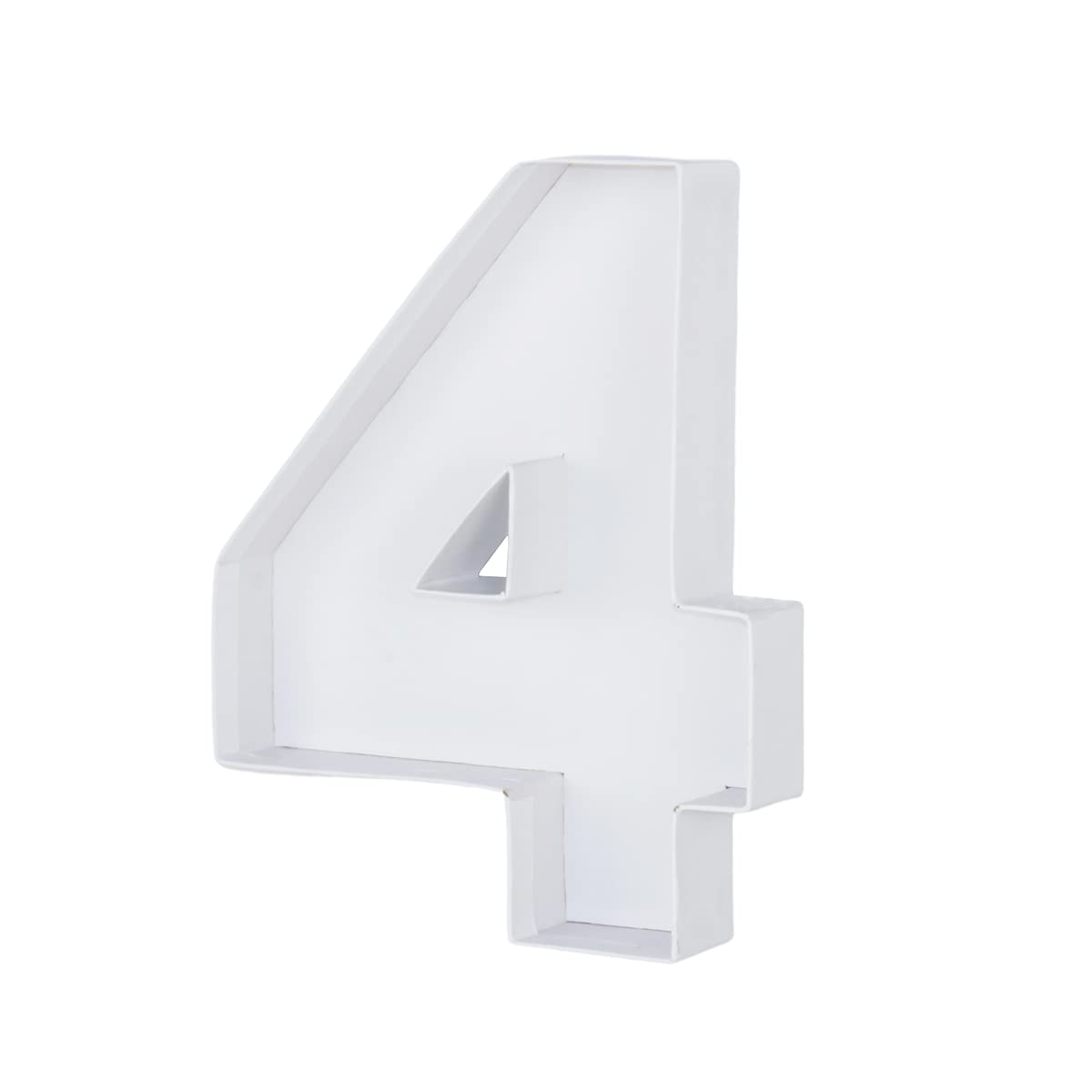 WENPACK 20.8 Fillable Cardboard Number Paper Mache Shaped Container Box Birthday Party (White, 4) — image 1