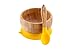 Avanchy Bamboo Baby Bowl with Spoon and Removable Silicone Suction Base – Non-Toxic, BPA-Free Feeding Bowl for Babies and Toddlers – Natural Bamboo Suction Bowl, Yellow