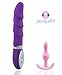 Blue Lolly  Waterproof 10 Speed Silicone Vibrating Dildo for Women, Purple 7.5-Inch