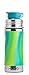 Pura Sport Mini 11oz/325ml Bottle w/Sleeve & Silicone Big Mouth Sport Top - Stainless Steel, Leak-Proof & Spill-Proof for Kids, Toddlers, Preschoolers - Aqua Swirl