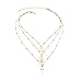 Loweryeah Gold Necklace Decorated Madonna Crucifix