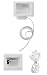 DataComm Electronics 50-6623-WH-KIT Flat Panel TV Cable Organizer Kit with Power Solution