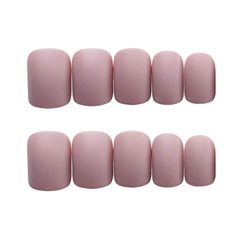 YONAIL 24pcs/set Press On Nails Square Fake Nails with Glue Short Matte False Nails for Women Acrylic Fake Finger Nail Tips Full Cover Glue On Toe Nails