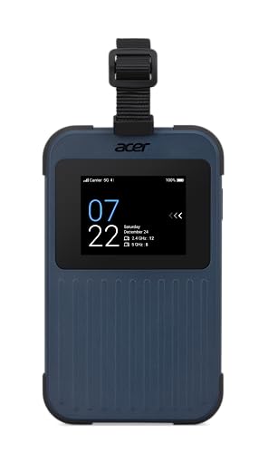 Acer Connect Enduro M3 5G Router/Mobile Hotspot (2.4-inch Touchscreen, Wi-Fi 6, USB-C, MIL-STD-810H & IP54 Certified) - includes 1GB roaming data