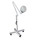 ZENY LED Floor Lamp with Magnifying Glass and Light Magnifier Light with Stand Adjustable Swivel Arm for Facial Care, Reading Crafting Sewing Esthetician Light