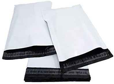 White Postage Bags - 50 Self Seal Mailing Waterproof Poly Mailers, 7"X12"(17.78cm x 30.48cm)