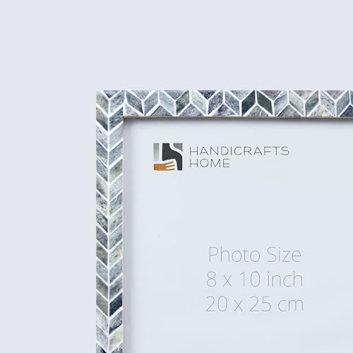 HANDICRAFTS HOME 8X10 PICTURE FRAMES – VINTAGE STYLE WALL HANGING & DESK DÉCOR, FARMHOUSE PHOTO FRAMES IDEAL FOR LIVING ROOM OFFICE & HOME DÉCOR, SMALL PICTURE FRAME FOR DIPLOMA & WALL DECOR, SMOKE