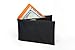 SlimFold™ Minimalist RFID Wallet - Thin, Durable, and Waterproof Guaranteed - Made in USA - Nano Size Black with Black Stitching