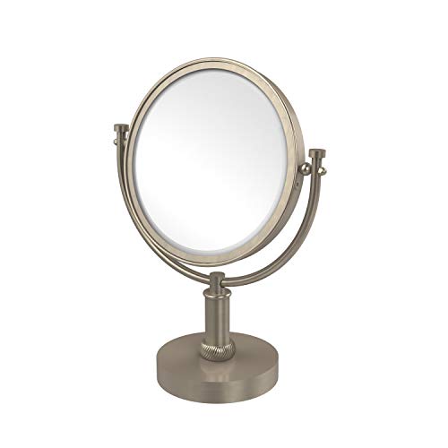 Allied Brass DM-4T/3X 8 Inch Vanity Top 3X Magnification Make-Up Mirror, Antiqu…
