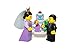 LEGO Wedding Day Marriage Ceremony with Ring, Cake, Gifts, and More - Custom Romantic Married Minifigure Set
