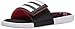adidas Men's Adissage Comfort Slides Sandal, White/Black/Vivid Red, 9