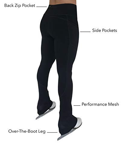 image for ColorFlow Skating | Figure Skating Practice Pants with Pockets and Bre