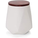 Belari Faceted Storage Canister - Food Storage Container for Kitchen Organization - Ceramic Kitchen Storage Containers - Kitc