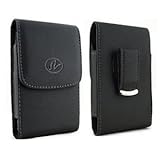 Vertical Leather Swivel Belt Clip Case Cover for LG 530G