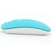 SROCKER T3 Ultra-thin 2.4GHz Wireless Silent Click Optical Mouse/Mice 3 Adjustable DPI Levels with 4 Buttons and Nano USB Receiver for Laptop/PC/Mac(Blue)