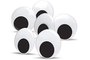 Bastex 3 inch Giant Googly Wiggle Eyes - 6 Pack. Includes Self Adhesive on Backs. Big Wiggly Eyes for Decorations, Arts & Crafts,
