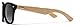 Polarized Classic Horm Rimmed Frame Sunglasses with Bamboo Wood Arms