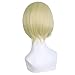 MapofBeauty 12 Inches/30cm Short Straight Cosplay Costume Wig Party Wig (Blonde/Light Blonde)