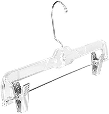 Hangorize Crystal Skirt/Slack Hangers, Clear, 100 count.