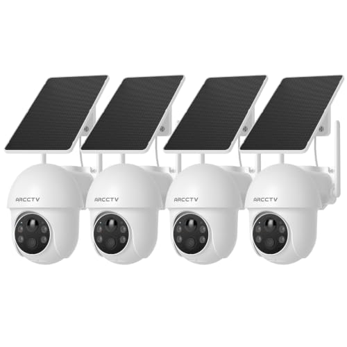 ARCCTV 4MP Solar WiFi Security Cameras (4 Pack)