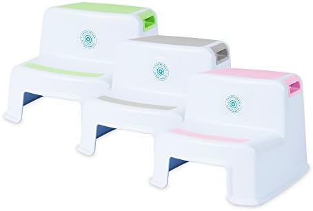 Chubberroo Dual-Height Step Stool for Kids to use in the Bathroom, Kitchen, or Anywhere They Need A Boost (Green) by