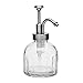 Lotion Dispenser (Brushed Nickel) - 8 oz Clear Glass Jar
