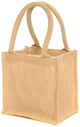 Promotional Textiles 5 x Small Jute Hessian Lunch/Gift Bag