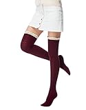 I wish Women's Girls Summer Lace Trim Over the Knee Thigh High Socks