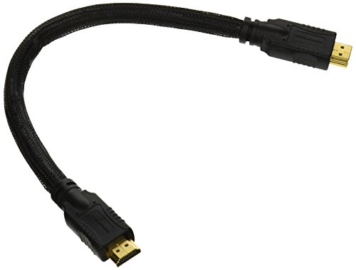Monoprice Commercial 1ft 24AWG CL2 High Speed HDMI Cable w/ Net Jacket - Black