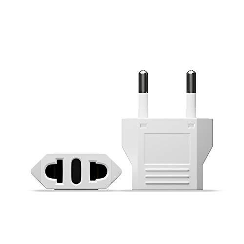 European Plug Adapter, Unidapt US to Europe Plug Adapter, 8 Pack