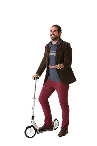 Micro White and Black Adult Kick Scooters (White) - Thumbnail 2
