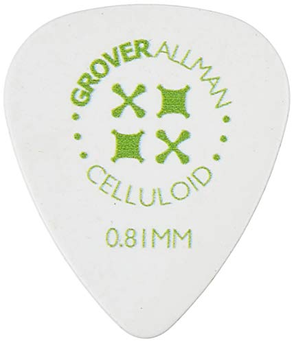 Grover Allman 【グローバーオールマン】 ギターピック Celluloid, White, Standard, 0.81mm 10枚商品画像