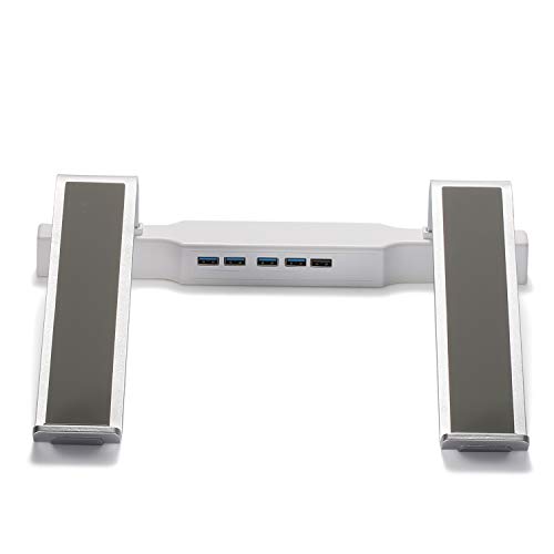 Ergonomics Silver Aluminum Laptop Stand with USB3.04