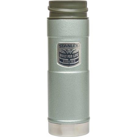 Stanley 16-Ounce Adventure 1-Hand Vacuum Mug, Badged Green