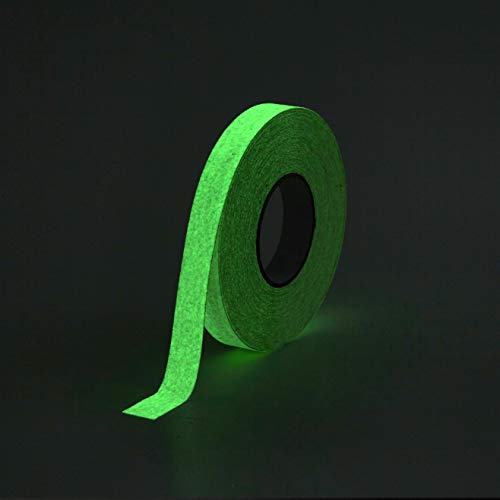 Heskins GID1 Glow in The Dark Plain Anti Slip Tape, 1" x 60'