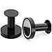 Mavoro Strong Magnetic Hooks for Hanging Coats and Bags. Set of 2 Black Magnet Hooks Heavy Duty Magnets, Neodymium 52 Rare Earth Magnets. Push Pin Style Magnet Hook for Refrigerator, Locker etc