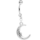 Man in the Moon Belly Ring