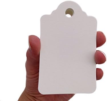 Large Scalloped Top Tags - Create Something Truly Unique! (Whip Cream (Slightly Off White))