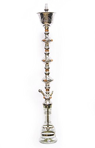 Khalil Mamoon 46" Ice Sharqawi 3 Node Hookah Km Pipe Narghile Single Hose