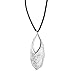 Silpada 'Badge of Beauty' Leather and Sterling Silver Pendant Necklace