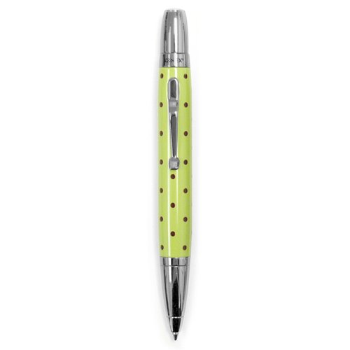 Xonex Classic Pen, Dotted Swiss (Green), Black Ballpoint