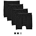 Big Men's Players Cotton BOXER BRIEFS Underwear Black 3XL - 4-Pack
