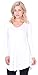 Popana Women’s Tunic Tops for Leggings Long Sleeve Shirt Plus Size Made in USA Large Pearl