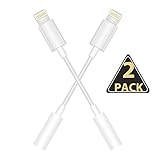 TOKPAK [2 Pack]Headphone Adapter to 3.5mm earbuds Jack Adapter Earphone for Apple iPhone 7 and 7 Plus Lightning Connection Converter (White)