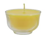 Mandala Crafts® Tibetan Buddhist Tealight Vanaspati Ghee Butter Lamp Candle Set(10 Small Clear Cups)