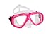 Snorkel Mask Set - KIDS Snorkeling Gear - Double Lens Diving Mask & Snorkel Semi Dry Top, Lower Purge Valve, Perfect for Diving, Snorkeling, Swimming -Ivation,Pink